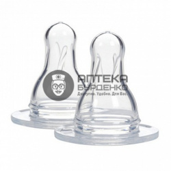 Фото товара Dr.Browns 372 Соски силикон. д/бут шир горл., от 3 до 6-ти мес.